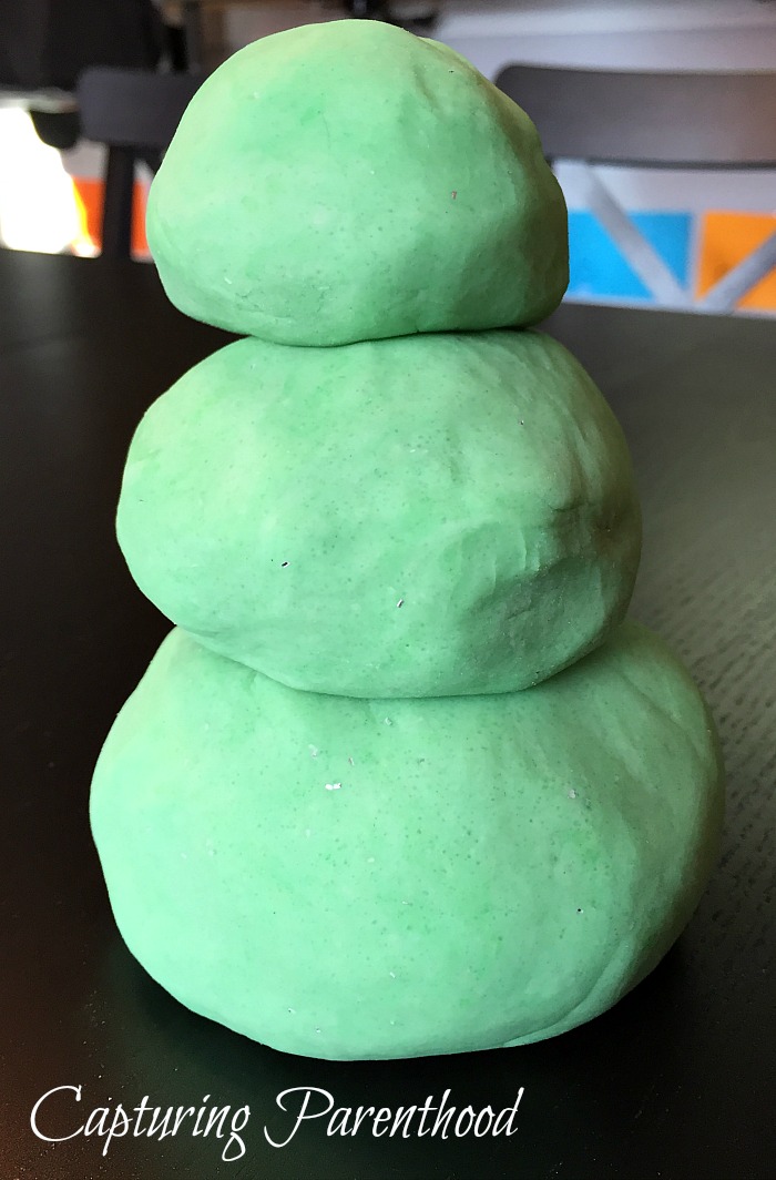 Holiday Peppermint Play Dough © Capturing Parenthood