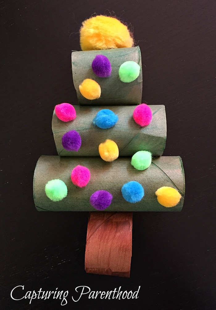 Toilet Paper Roll Christmas Tree Craft - The Resourceful Mama