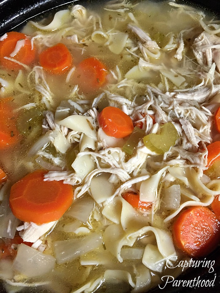 Crockpot Chicken Noodle Soup - © Capturing Parenthood