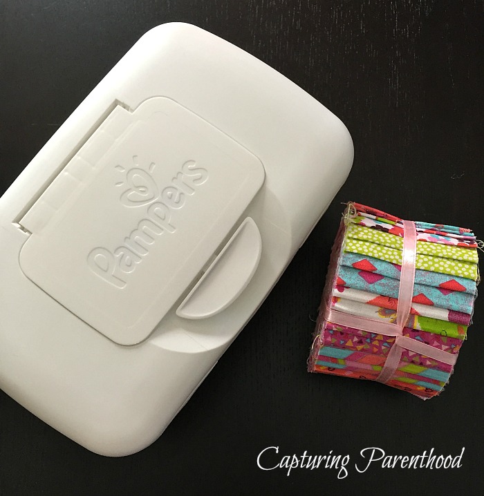 Old baby wipes container as a snack box for