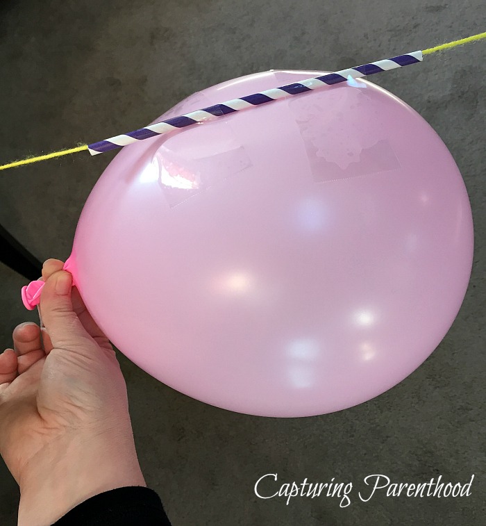 Balloon Rocket Races © Capturing Parenthood
