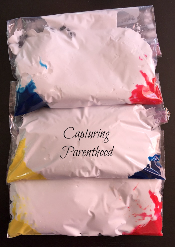 Shaving Cream Color Mixing © Capturing Parenthood
