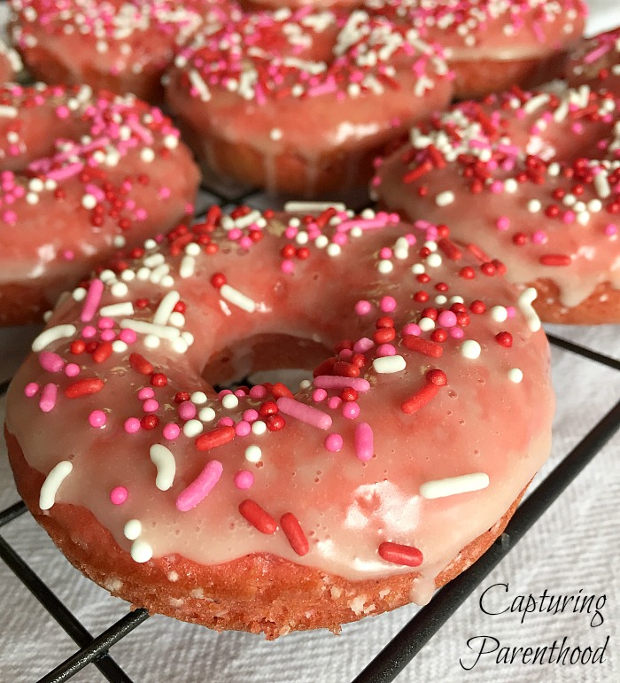 Baked Valentine's Day Donuts (Dairy-Free) © Capturing Parenthood