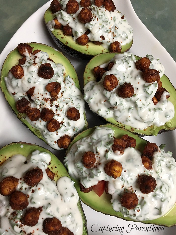 Roasted Chickpea Avocados (Dairy Free) © Capturing Parenthood