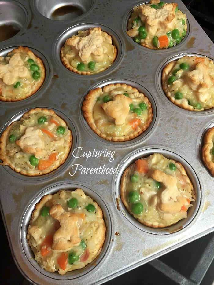 Mini Chicken Pot Pies © Capturing Parenthood