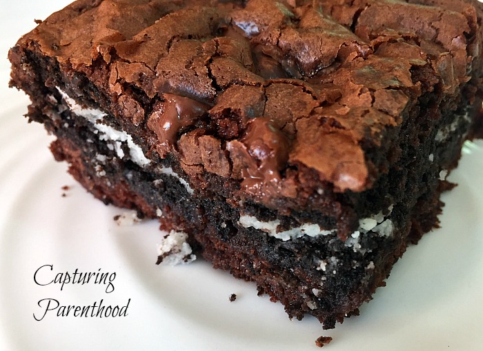 Oreo Fudge Brownies © Capturing Parenthood