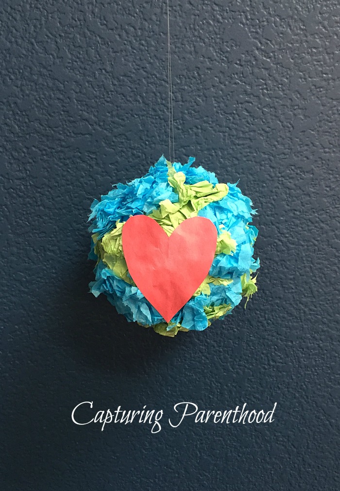 I Love The Earth - Foam Ball Craft © Capturing Parenthood
