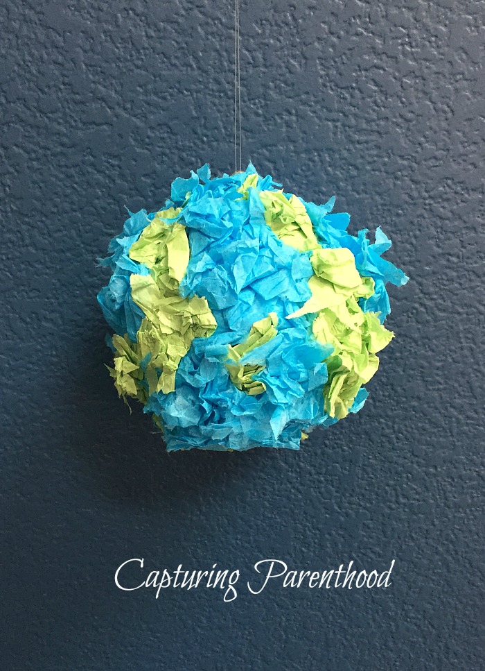 I Love The Earth - Foam Ball Craft © Capturing Parenthood