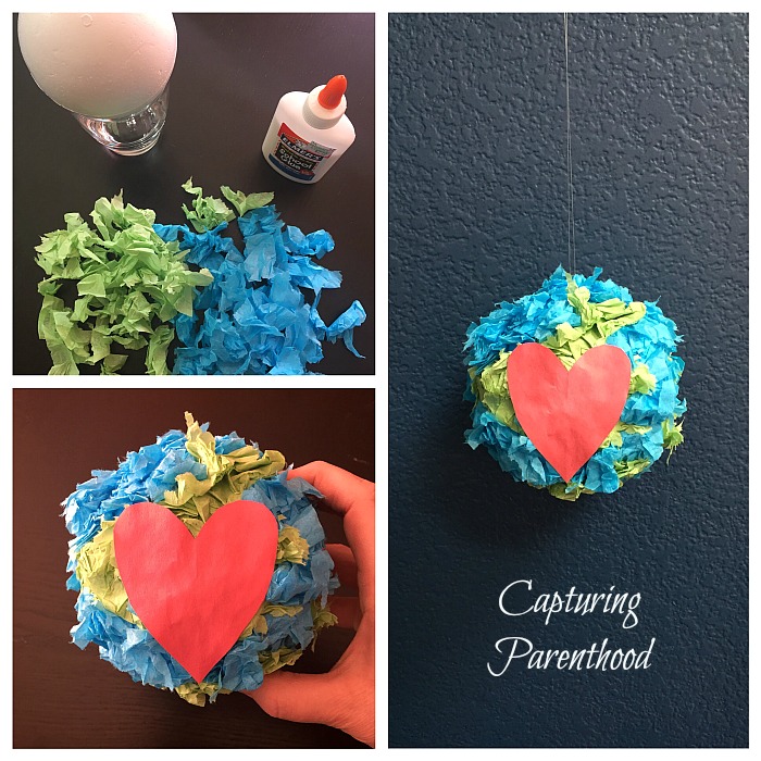 I Love The Earth - Foam Ball Craft © Capturing Parenthood