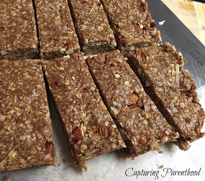 No-Bake Coconut & Almond Granola Bars © Capturing Parenthood