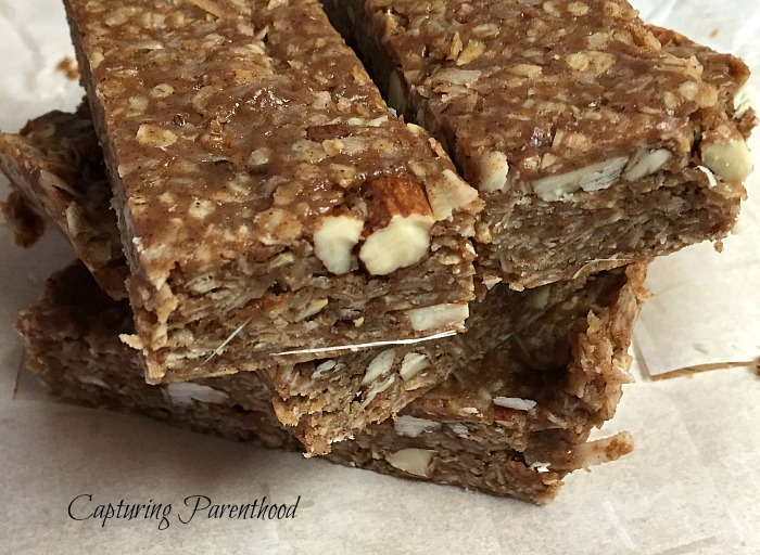 No-Bake Coconut & Almond Granola Bars © Capturing Parenthood