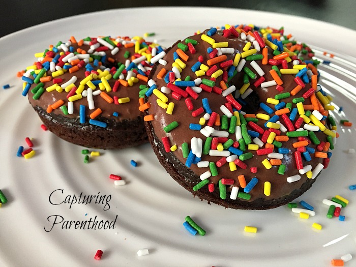 Baked Double-Chocolate Donuts © Capturing Parenthood