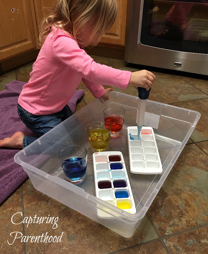 Color-Mixing Water Transfer © Capturing Parenthood