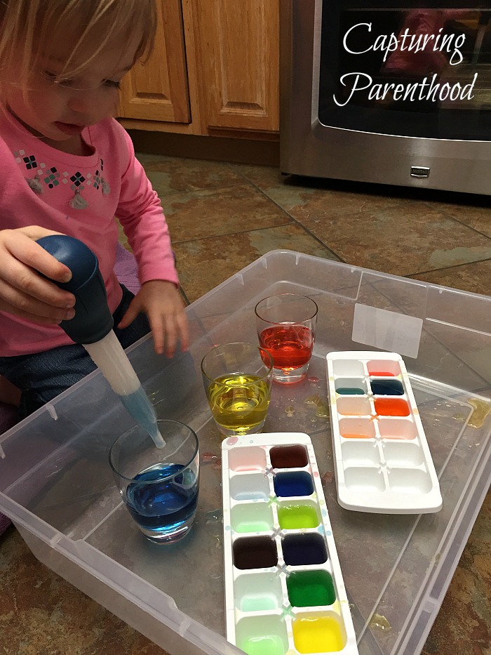 Color-Mixing Water Transfer © Capturing Parenthood