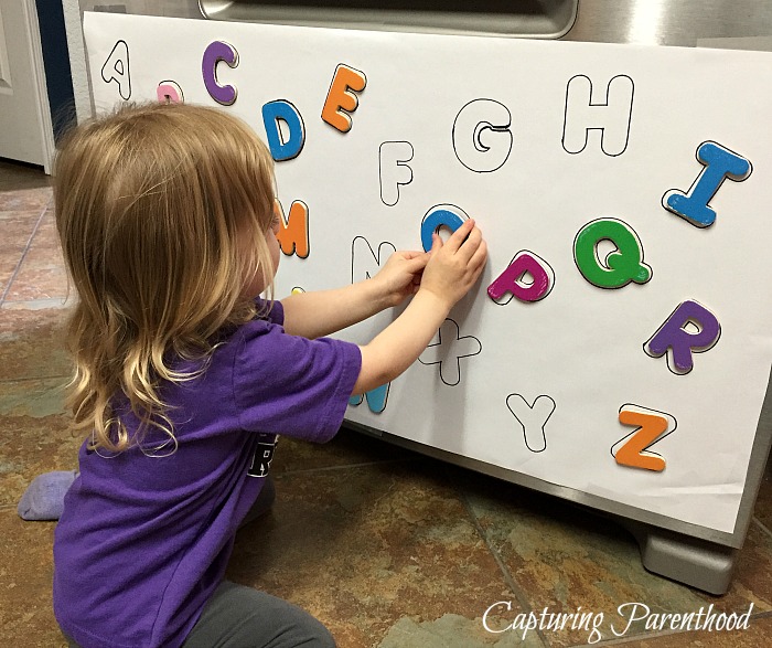 DIY Alphabet Magnet Puzzle © Capturing Parenthood