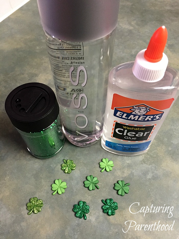 Glittering Shamrocks Sensory Bottle © Capturing Parenthood