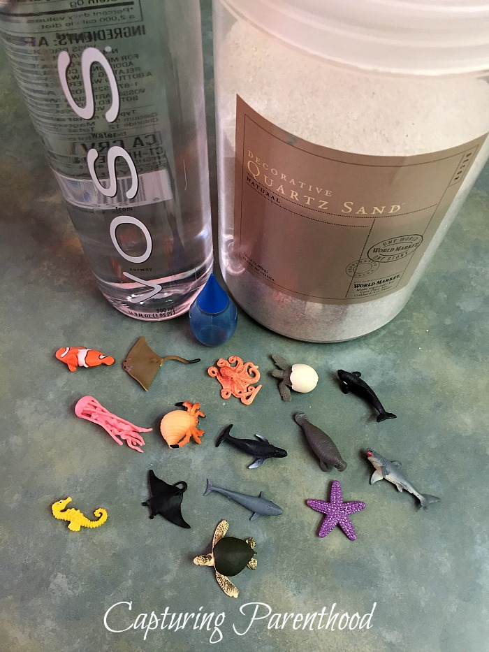 Ocean Creatures Sensory Bottle © Capturing Parenthood