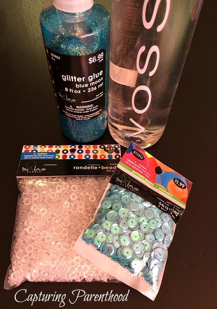 Blue Glitter Glue Sensory Bottle • Capturing Parenthood