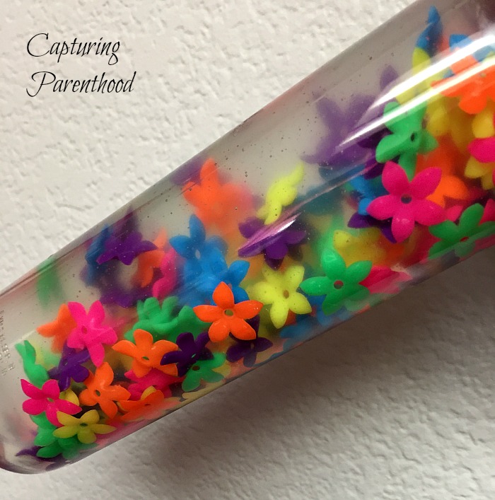 Flower Garden Sensory Bottle © Capturing Parenthood