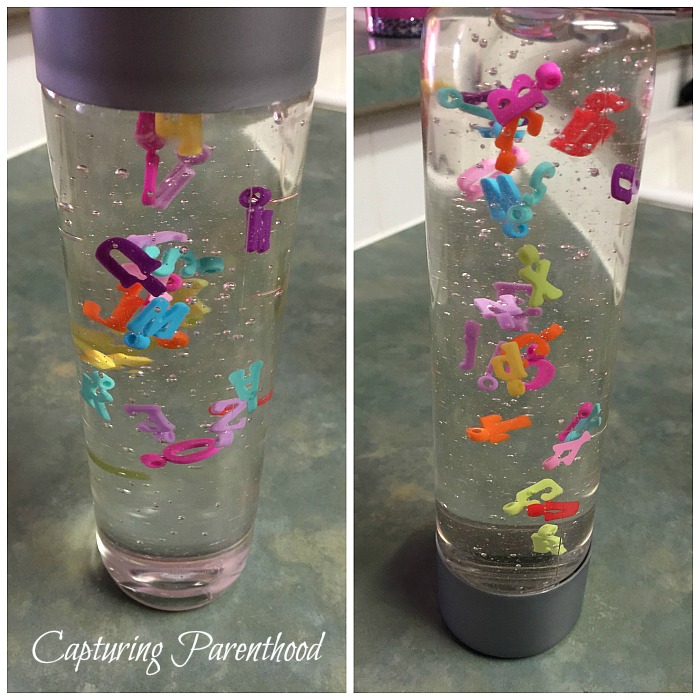 ABC's Sensory Bottle © Capturing Parenthood