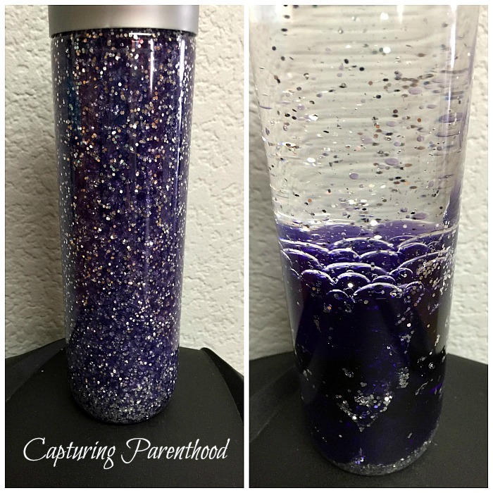 The perfect recipe for how to make a glitter sensory bottle!