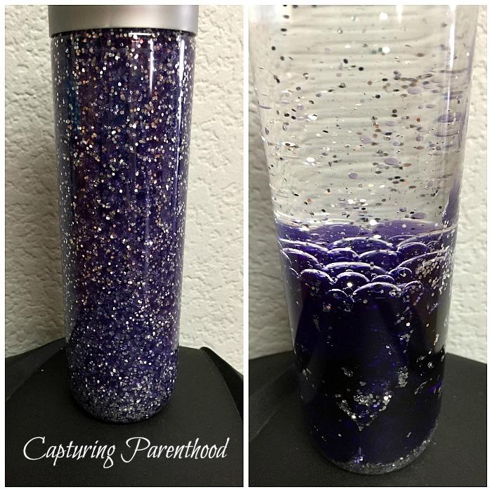 Oil & Water Galaxy Sensory Bottle © Capturing Parenthood