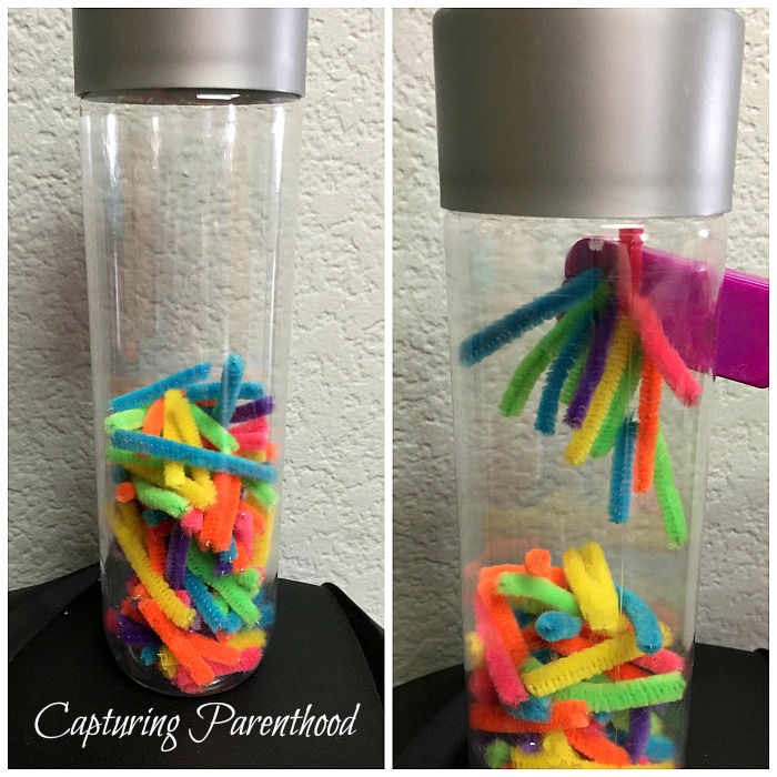 Magnetic Pipe Cleaners Sensory Bottle © Capturing Parenthood