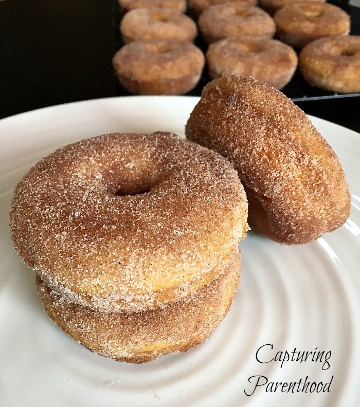 Cinnamon Sugar Pumpkin Donuts © Capturing Parenthood