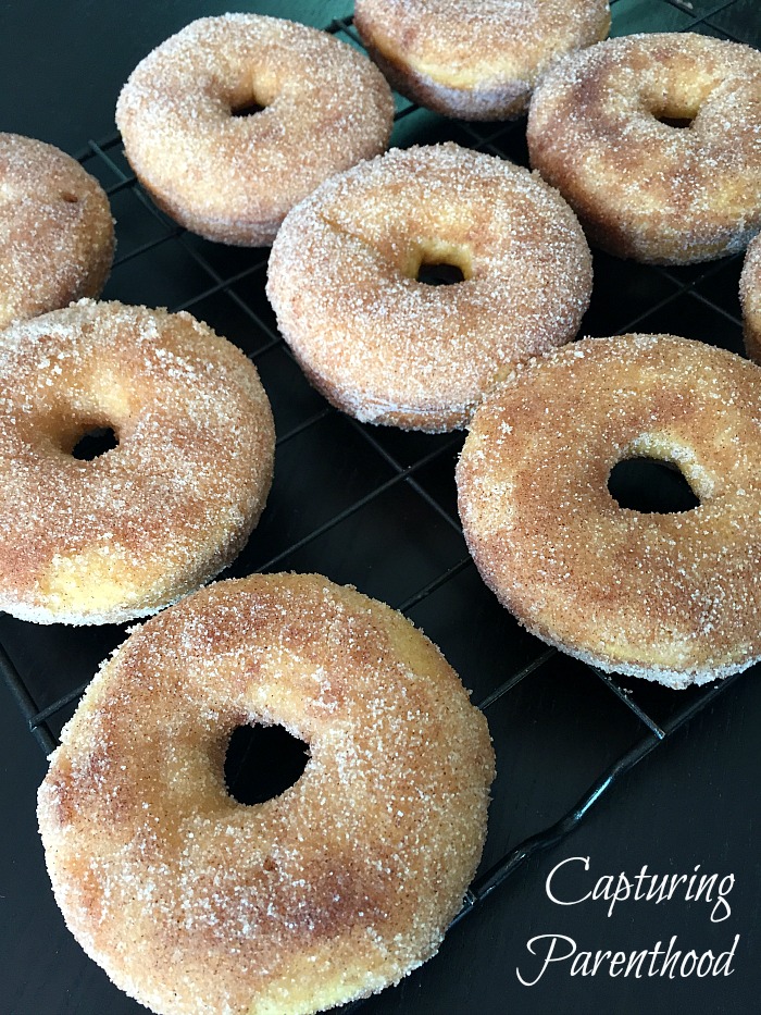 Cinnamon Sugar Pumpkin Donuts © Capturing Parenthood