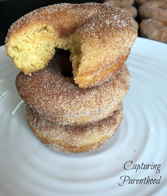 Cinnamon Sugar Pumpkin Donuts © Capturing Parenthood