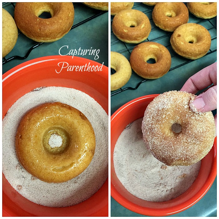 Cinnamon Sugar Pumpkin Donuts © Capturing Parenthood