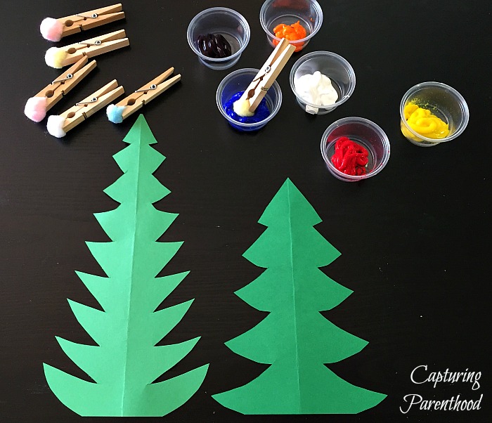 Christmas Tree Arts + Crafts for Kids © Capturing Parenthood