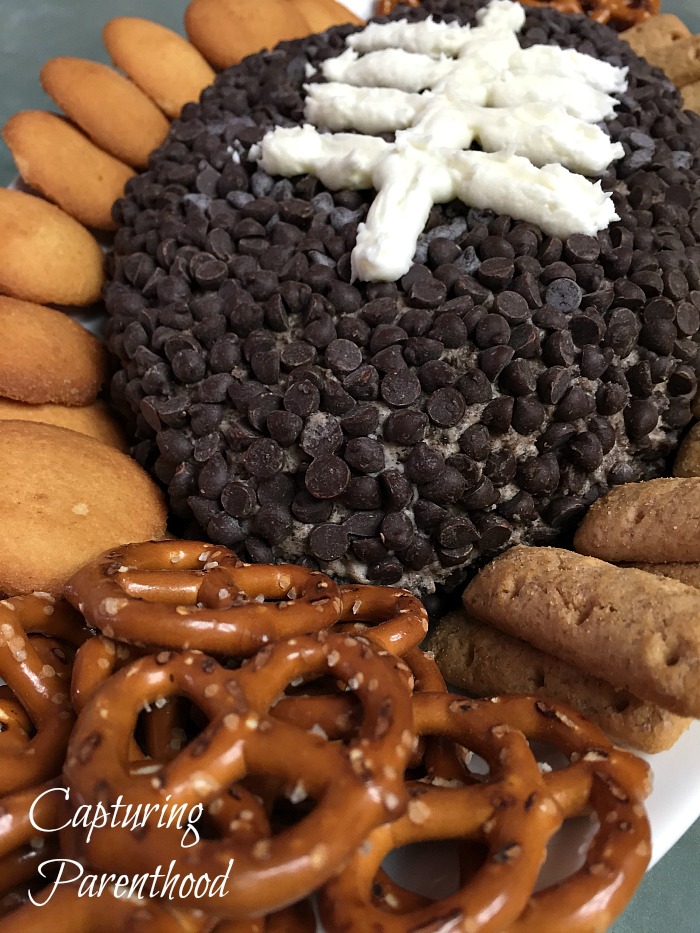 Cookies & Cream Football Cheese Ball © Capturing Parenthood