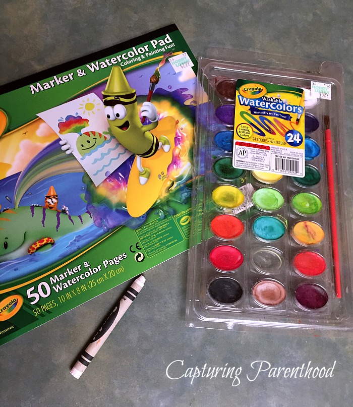 Hidden Letters - Watercolor Paint Resist Activity © Capturing Parenthood