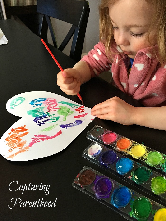 Hidden Letters - Watercolor Paint Resist Activity © Capturing Parenthood