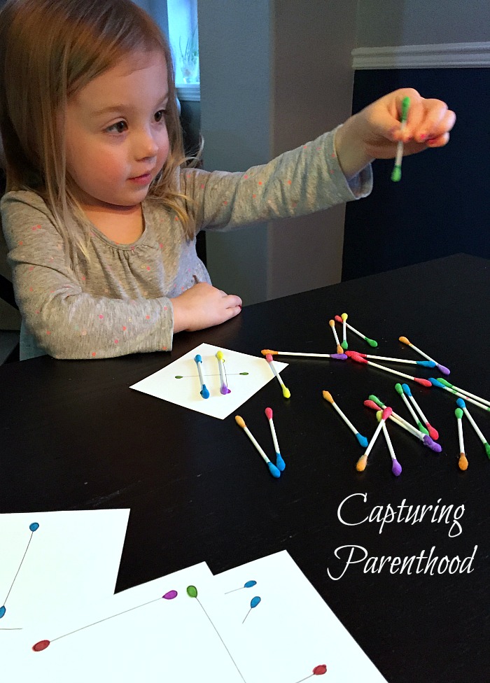 Cotton Swab Activities for Toddlers © Capturing Parenthood