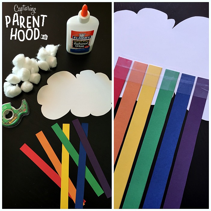 Rainbow Finger Paint St. Patrick's Day Craft for kids - Creative Ramblings