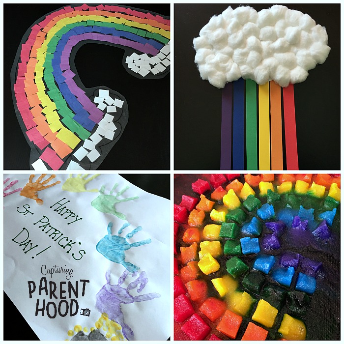 Handprint Cloud & Tissue Paper Rainbow