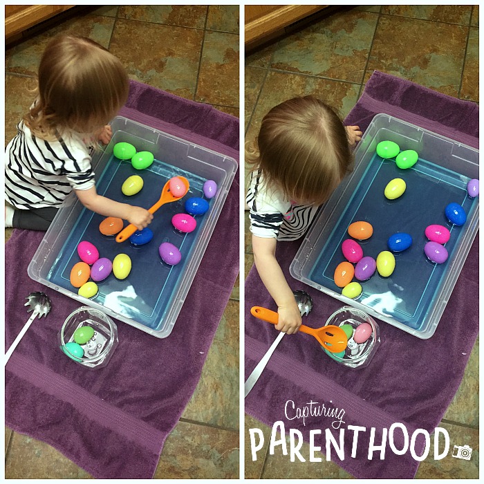 Plastic Easter Egg Activities for Toddlers © Capturing Parenthood
