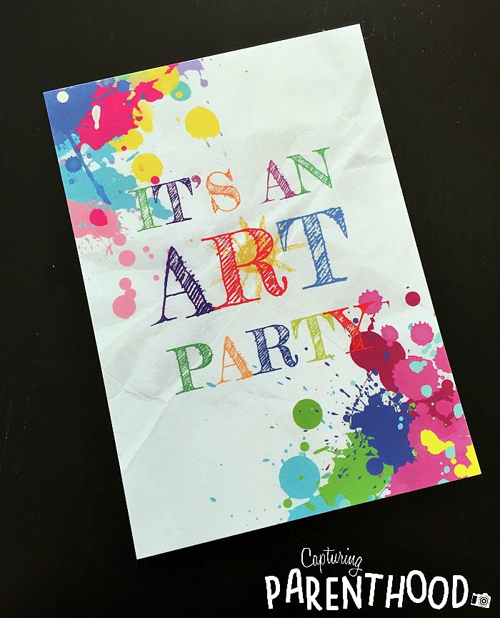 Art Party Cake Topper Canvas and Paint Pallet. Art Party, Rainbow