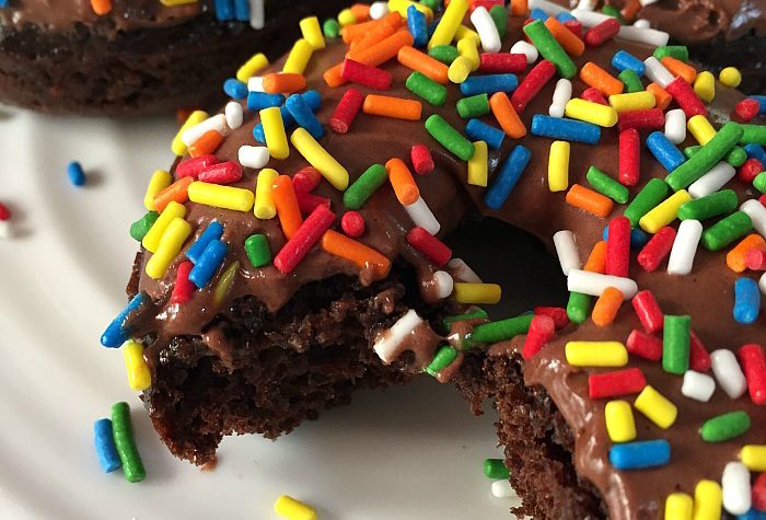 Baked Double-Chocolate Donuts © Capturing Parenthood