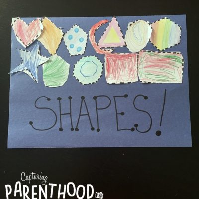 Color, Cut & Glue - Shapes © Capturing Parenthood