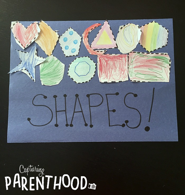 Color, Cut & Glue - Shapes © Capturing Parenthood