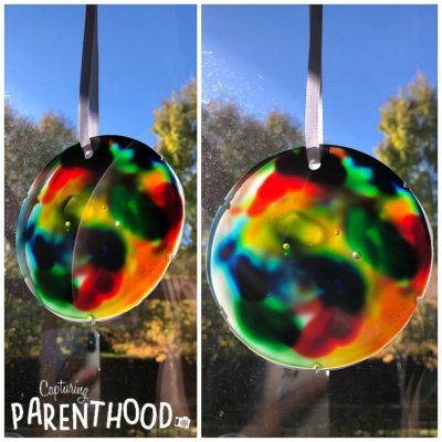 Painted Glue Suncatchers © Capturing Parenthood
