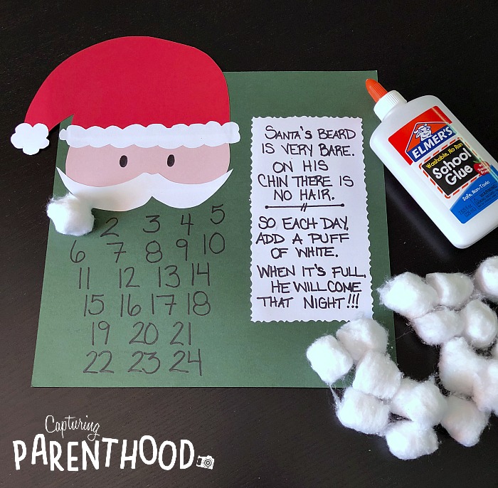 Simple Santa Beard Advent Calendar © Capturing Parenthood
