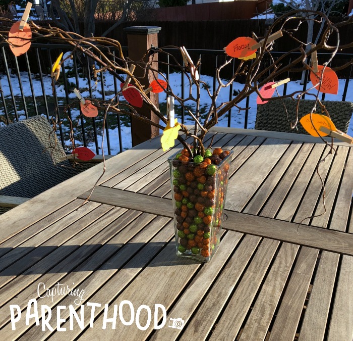 Thankful Tree Centerpiece © Capturing Parenthood