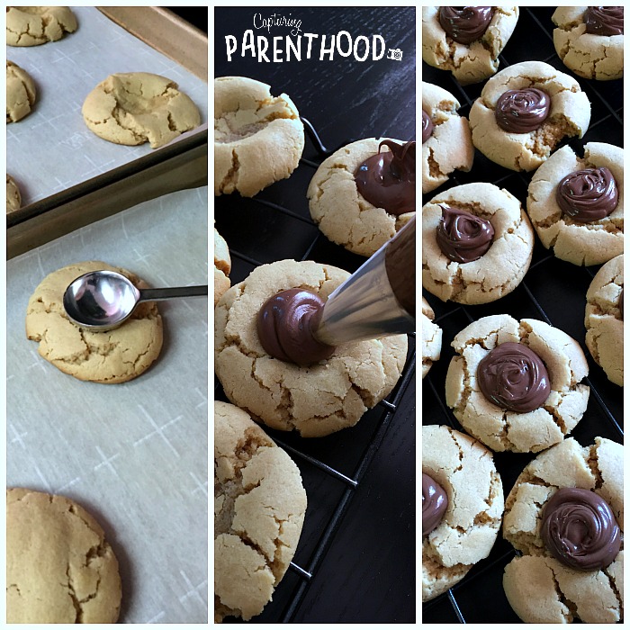 Peanut Butter & Nutella Blossom Cookies © Capturing Parenthood