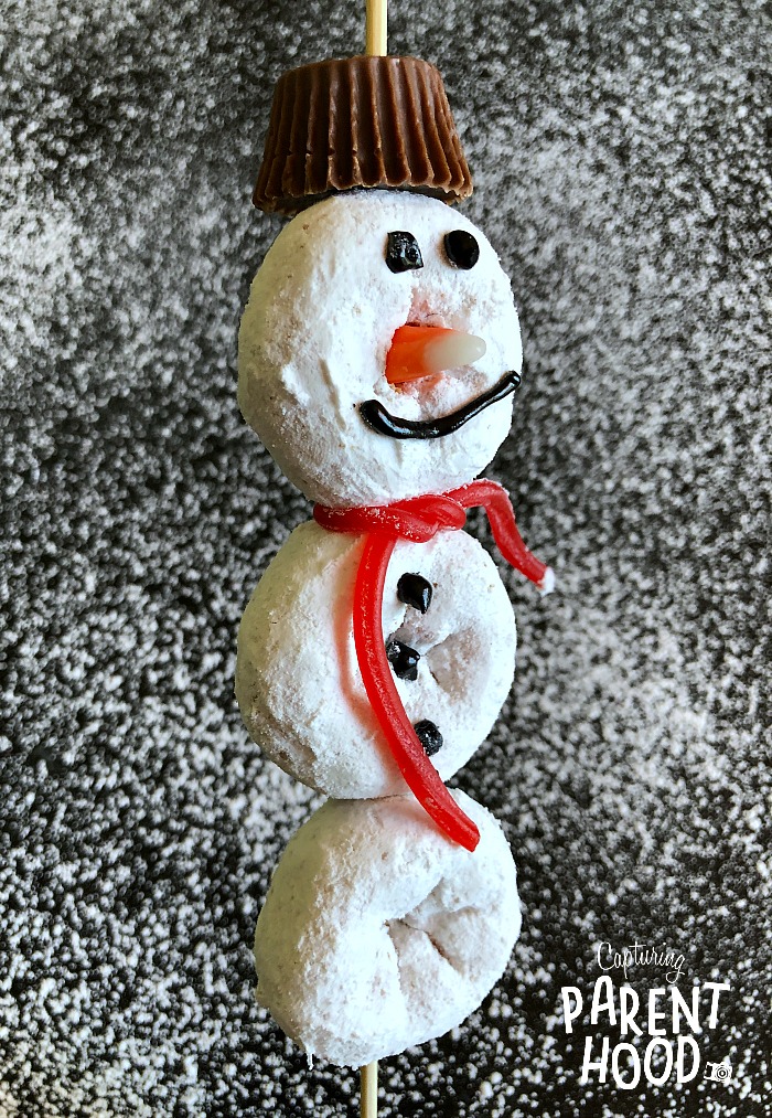 Snowman on a Stick Snack © Capturing Parenthood