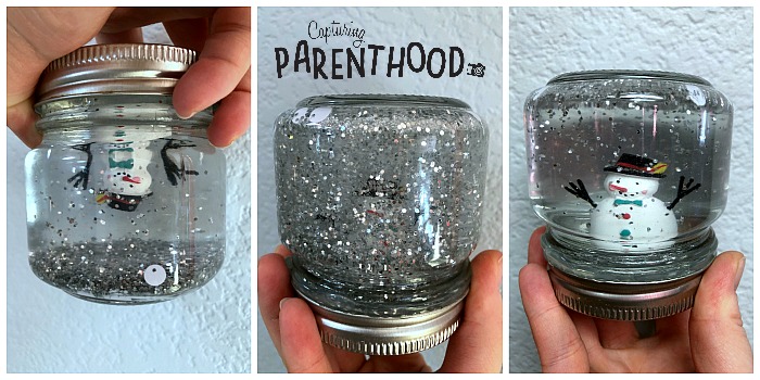 DIY Snow Globe Sensory Jar © Capturing Parenthood