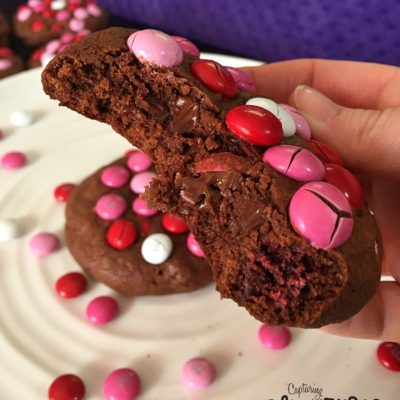 Triple Chocolate Valentine's Cookies © Capturing Parenthood